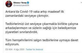 Başkan Yavaş’tan korona virüs uyarısı