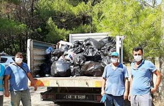 Bayramda Marmaris’te 1885 ton çöp toplandı