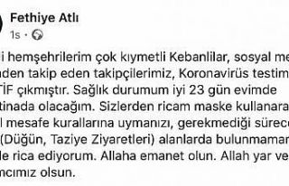 Belediye Başkanı Atlı’nın Kovid-19 testi pozitif...