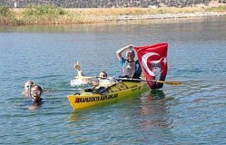 Beyşehir Gölünde 30 Ağustos coşkusu