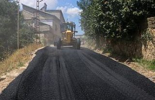 Bitlis’te Belediyesi asfaltlama çalışmaları...