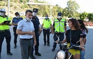 Bozyazı’da trafik uygulaması