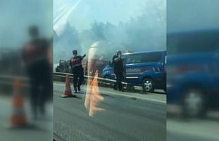 Bursa  İstanbul karayolunda korku dolu anlar