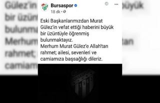 Bursaspor’un eski Başkanı Murat Gülez vefat etti