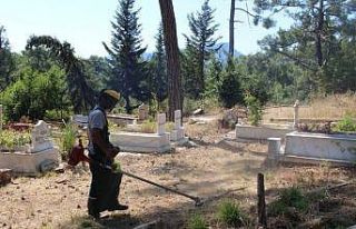 Büyükşehir’den ilçelerde mezarlık temizliği