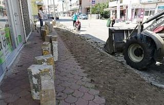 Cadde üzerinde cep çalışması başladı