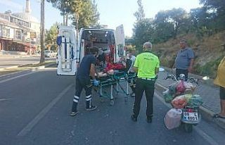 Çalıntı motosikletle kaza yaptı
