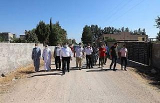 Canpolat kırsalda süren yol çalışmalarını denetledi