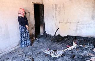 Çocukları uyurken evini ateşe verdi