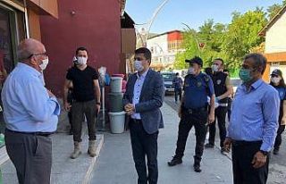 Çukurca’da korona virüs denetimi