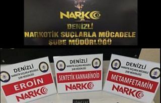 Denizli polisinden uyuşturucu tacirlerine operasyon:...