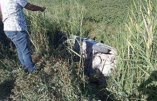 Denizli’de bir otomobil kanala düştü: 1 yaralı