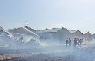 Elazığ’da samanlık yangını