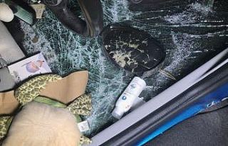 Ellerini dezenfekte ederken, takla atıp sürüklendi