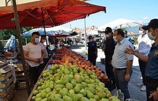 Emet ilçesinde Covid-19 denetimlerine tüm protokol...