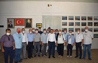 Erdekli muhtarlardan Kaymakam Atasoy’a ziyaret