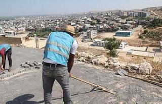 Eyyübiye’de yol çalışmaları sürüyor