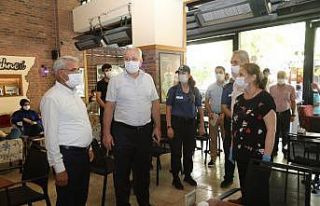 Güder’den esnaflara korona virüs denetimi