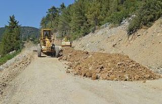 Gündoğmuş Köprülü yayla yolunda stabilize çalışması