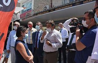 Gurbetçilere maske ve sosyal mesafe denetimi yapıldı
