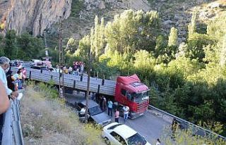 Gürpınar Şelalesi yolunda trafik çilesi