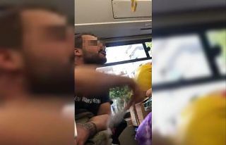 Halk otobüsü içerisinde ‘maske’ tartışması...