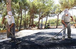 Hayat Park’ın yollarına sıcak asfalt