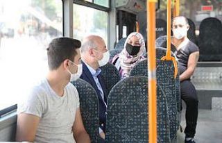 İçişleri Bakanı Soylu halk otobüsüne binerek...