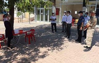 İlçelerdeki korona denetimlerine Kaymakamlarda katıldı