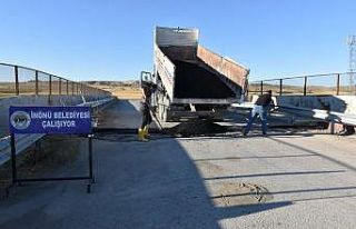 İnönü’de yol yapım çalışmaları