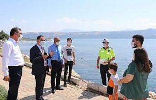 Isparta Eğirdir’de korona virüs denetimi