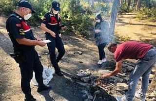 Jandarmadan piknikçilere yangın uyarısı