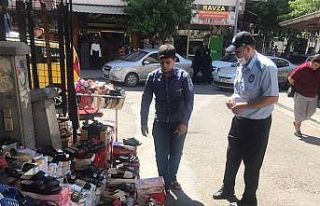 Kaldırım işgali yapan esnafa deneti