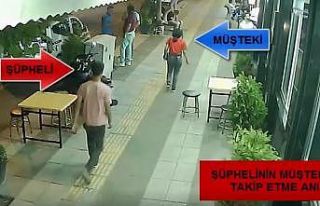 Kapkaç şüphelisi önce kameraya sonra polise yakalandı