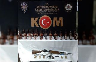 Kastamonu’da merdiven altında üretilen sahte içkilere...
