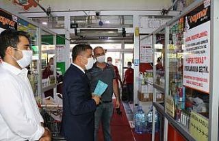 Kaymakam Mehmetbeyoğlu, korona virüs denetimlerine...