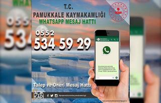 Kaymakamlıktan vatandaşlara özel Whatsapp hattı...