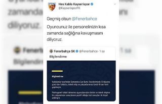 Kayserispor’dan Fenerbahçe’ye geçmiş olsun...