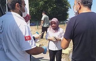 Kaza yapan sürücü gözyaşlarına hakim olamadı