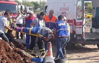 Kilis’te toprak altında kalan işçi ağır yaralandı