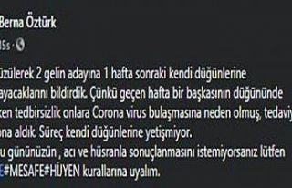 Koronaya yakalanan 2 gelin adayı kendi düğünlerine...