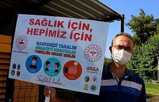 Kula’da pankartlı denetim dikkat çekti