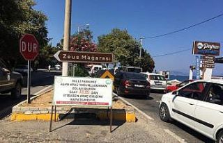 Kuşadası milli parkında yoğunluk bayramın son...