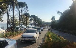 Kuşadası’ndaki milli parkta bayram kuyruğu