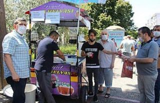 Lokma yerine kar helvası hayrı yaptılar