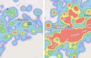 Malatya’da endişe veren korona virüs haritası