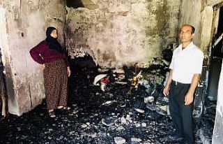 Mardin’de evleri küle dönen mağdur aile yardım...