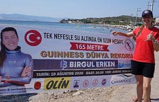 Milli sporcu Birgül Erken, Çanakkale’de dünya...