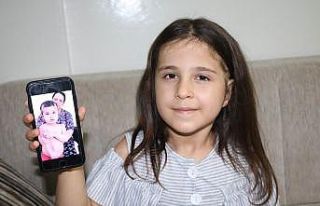 Minik Miray’ın yürek burkan görüntüsünden...