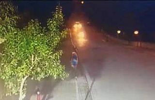 Motosikletli gencin öldüğü kazanın görüntüleri...